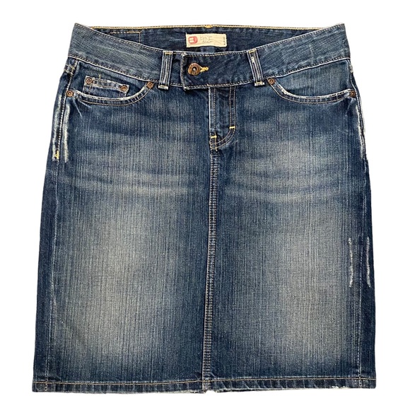 BKE Dresses & Skirts - BKE Craze Distressed Midi Jean Skirt 27